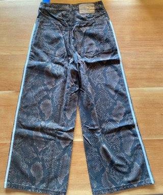 Adidas Pantalones Anchos Estampado Serpiente M