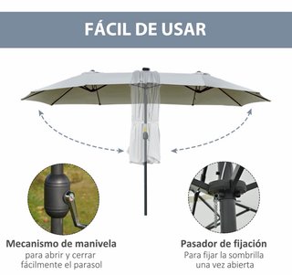 Sombrilla Doble LED