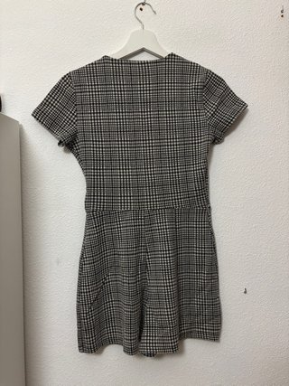 Vestido cuadros Bershka Talla M