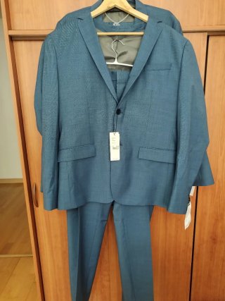 Traje Chaqueta Calvin Klein Azul Slim Fit Talla 54