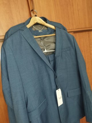 Traje Chaqueta Calvin Klein Azul Slim Fit Talla 54