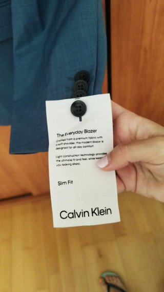 Traje Chaqueta Calvin Klein Azul Slim Fit Talla 54