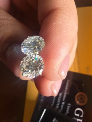 Pendientes Moissanita 2ct 8mm Plata S925