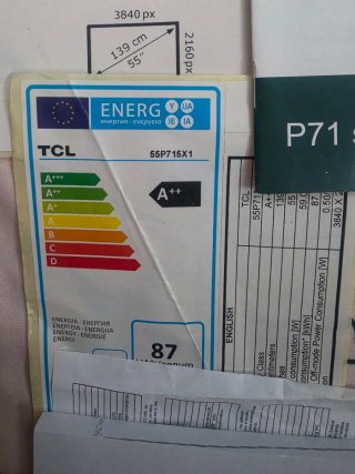 Smart TV TCL 55 .con pequeño Defecto