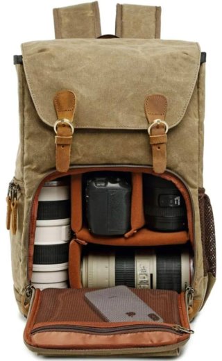 Mochila Lona Impermeable Viaje Resistente