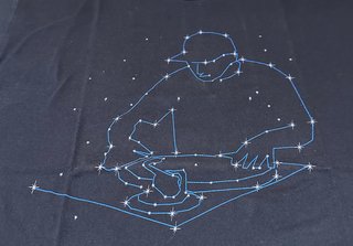 Camiseta DJ Estrellas Azul y Negra Talla XL