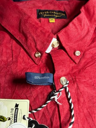 Camicia Peter Christian XXXL Rossa Nuova