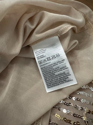 Vestito corto paillettes frange H&M oro