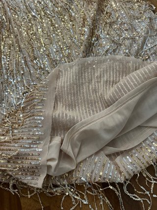 Vestito corto paillettes frange H&M oro