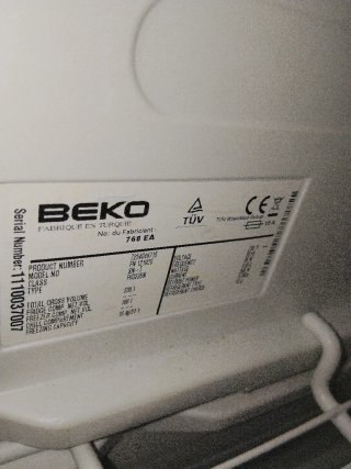 Congelador Vertical Beko 7 Cajones
