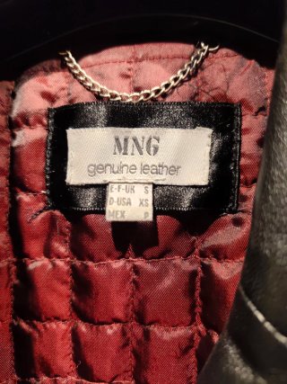 Chaqueta Piel Napa Mango Negra