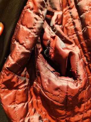 Chaqueta Piel Napa Mango Negra