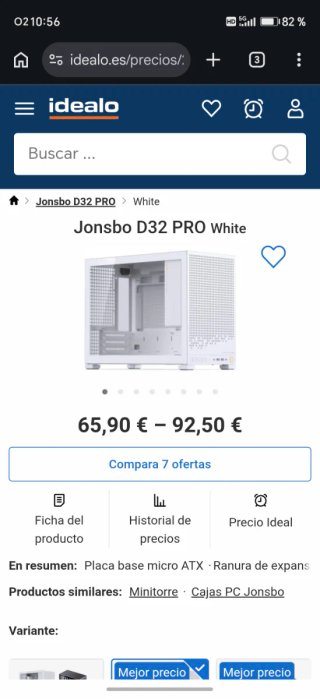 Caja Micro-ATX Jonsbo D32 PRO MESH Blanca