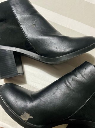 Stivaletti neri tacco largo con zip 38