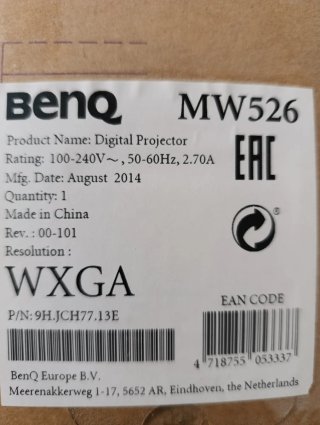 Proyector Benq MW526 Blanco