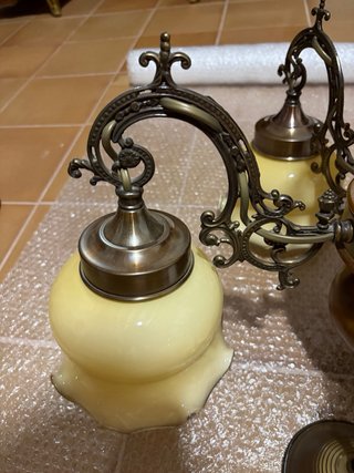 Lámpara araña vintage con 5 tulipas