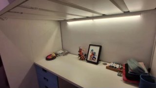 Cama litera con escritorio para niño