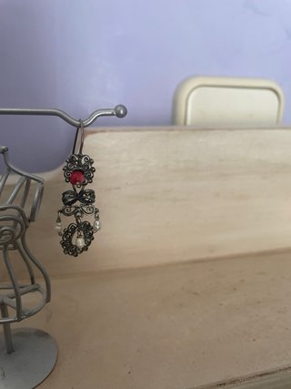 Pendientes Filigrana Plata Coral y Perlas