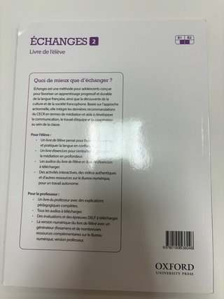 Échanges 2. Livre de l'élève