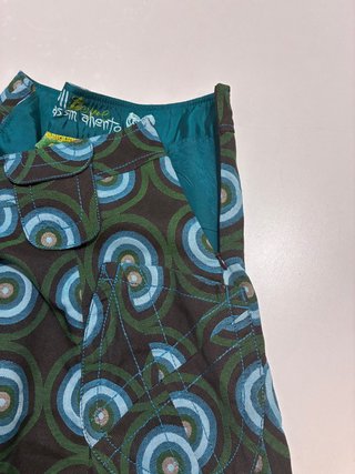 Falda Desigual Talla L Estampado Círculos