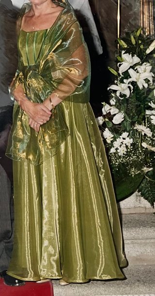 Conjunto fiesta corpiño y falda verde