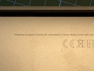 MacBook Pro 2019 A2159 para piezas