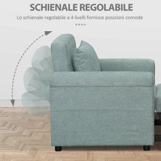 Poltrona Letto Singolo Reclinabile su 4 Livelli