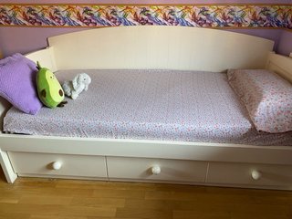 Cama Diván Individual Blanca 90cm