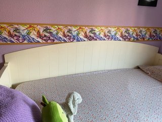 Cama Diván Individual Blanca 90cm