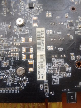 Tarjeta Gráfica Gigabyte GTX 1050 Ti (para piezas)
