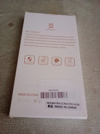 Custodia Angrp per iPhone 12/12 Pro Nero