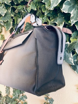 Bolso Zara shopper gris detalle gato