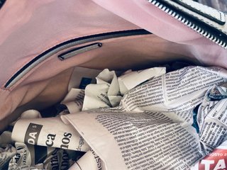 Bolso Zara shopper gris detalle gato