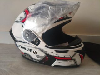 Casco Moto Modular Blanco Nuevo
