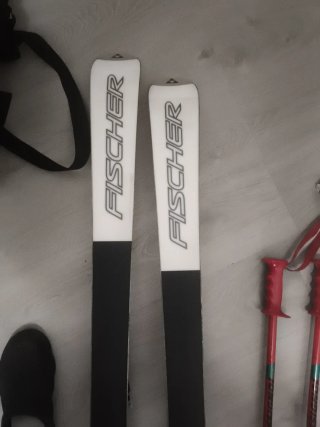 Esquís Fischer S300 Ice con bastones