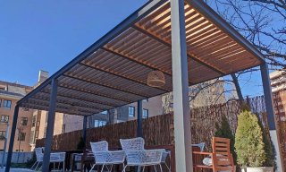 Pérgola metálica a medida para jardín o terraza