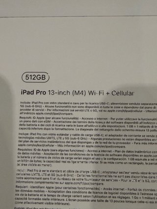 Apple Ipad pro 13” M4 512gb Wifi + Cellular