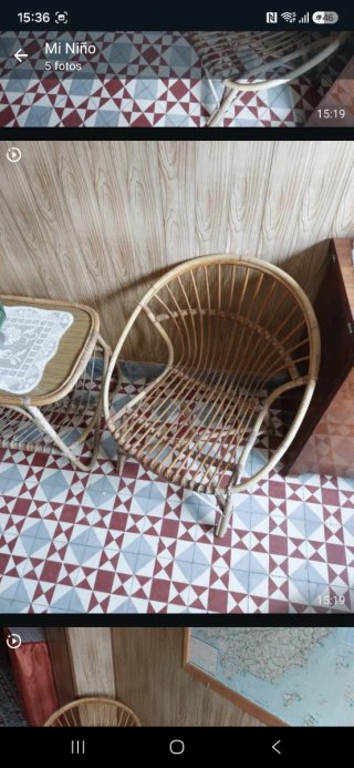 Conjunto 2 sillones y mesa ratán