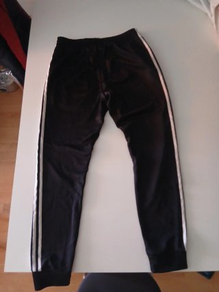 Pantalón Adidas Negro Rayas Blancas
