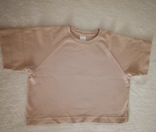 Conjunto camiseta + pantalón beige, talla 11-12