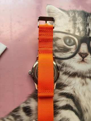 Reloj POP-PILOT Negro y Naranja