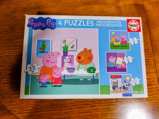 4 Puzzles Peppa Pig Educa 25-12-16-20 piezas
