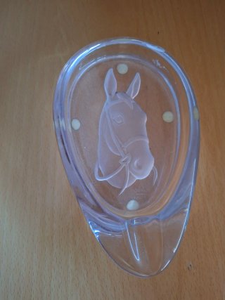 Figura Cristal con relieve caballo