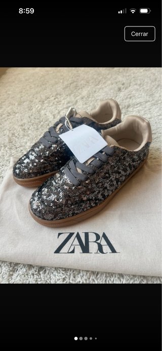 Zapatillas Zara Lentejuelas Talla 35 Nuevas