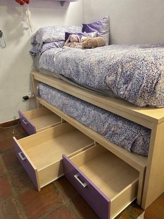 Cama nido doble con cajones
