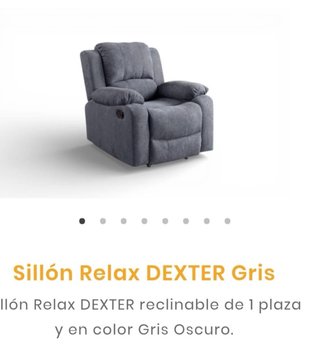 Sillón relax eléctrico gris