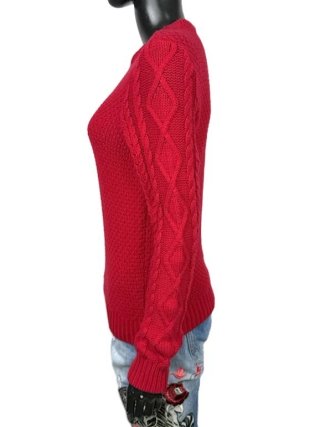 Lauren Ralph Lauren Maglione Donna PL Petite Rosso
