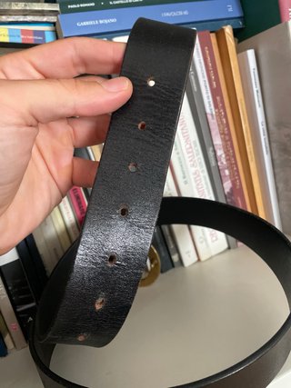 Cintura W Gucci Doppia G Pelle Nera Misura 95cm