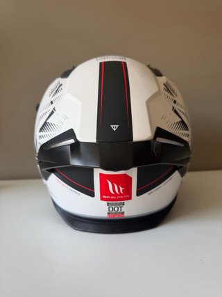 Casco Moto MT Helmets Blanco/Negro/Rojo