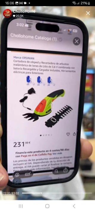 Cortacésped y Recortadora Arbustos Litio 3.6V